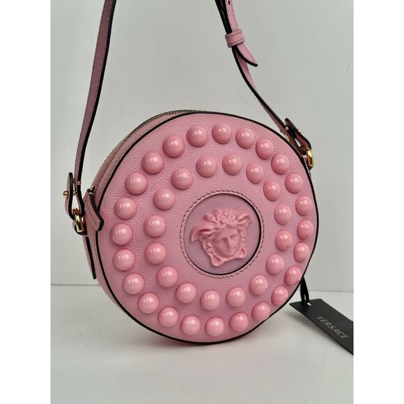 Versace Bag Versus La Medusa Studded Round Camera Bag - Picture 2 of 8